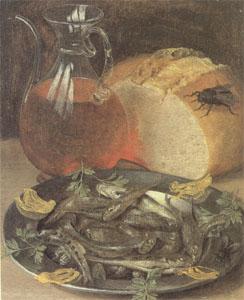 Georg Flegel Still Life with Fish and a Flask of Wine (mk05) oil painting image